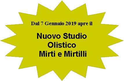 Stella a 16 punte: Dal 7 Gennaio 2019 apre il Nuovo Studio Olistico Mirti e Mirtilli